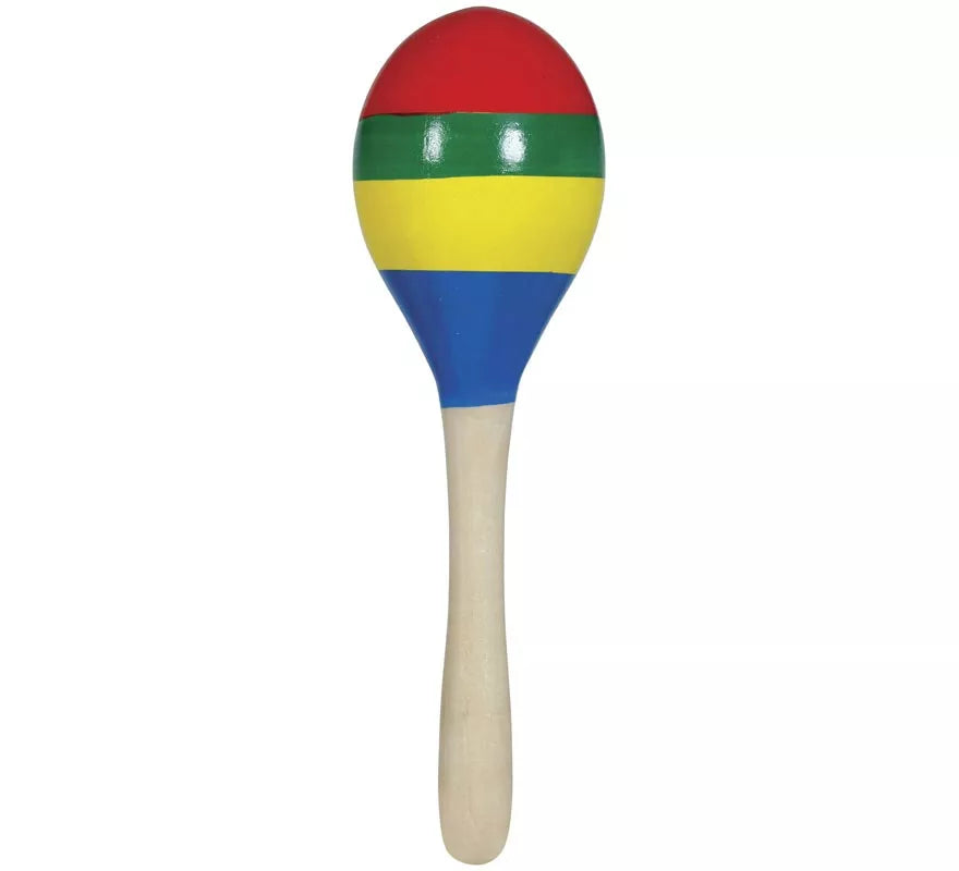 Translation missing: en.Maraca multicolor de madera de 20 cm