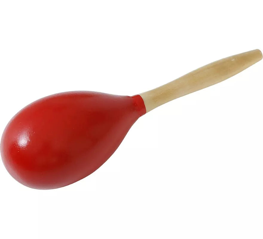 Maraca roja de Madera de 20 cm