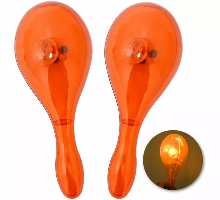 Maracas con Luz de 16x7 cm en varios colores