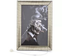 Smoking Skeleton Frame 35x25 cm