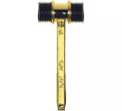 Martillo Sonoro Metálico Dorado 'Happy Party ' 24 cm. para Nochevieja