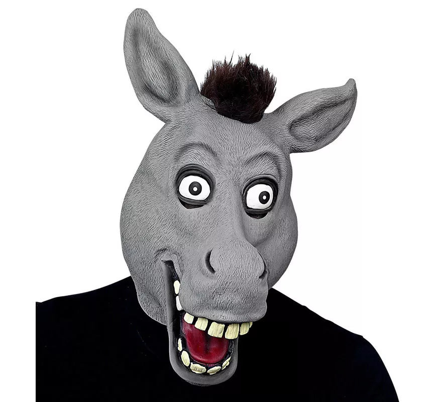 Translation missing: en.Máscara Cabeza de Burro de dibujos animados con pelo