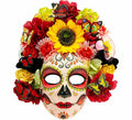Máscara Catrina Día de Los Muertos con Flores