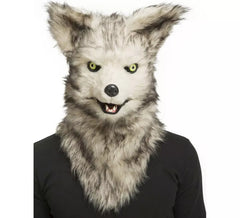 Wolf Mask with Movable Jaw