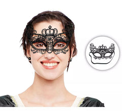 Black Lace Corona Mask