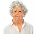 Máscara de Anciana cabello gris adulto