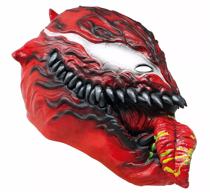 Máscara de Arácnido Rojo Aterrador de Látex
