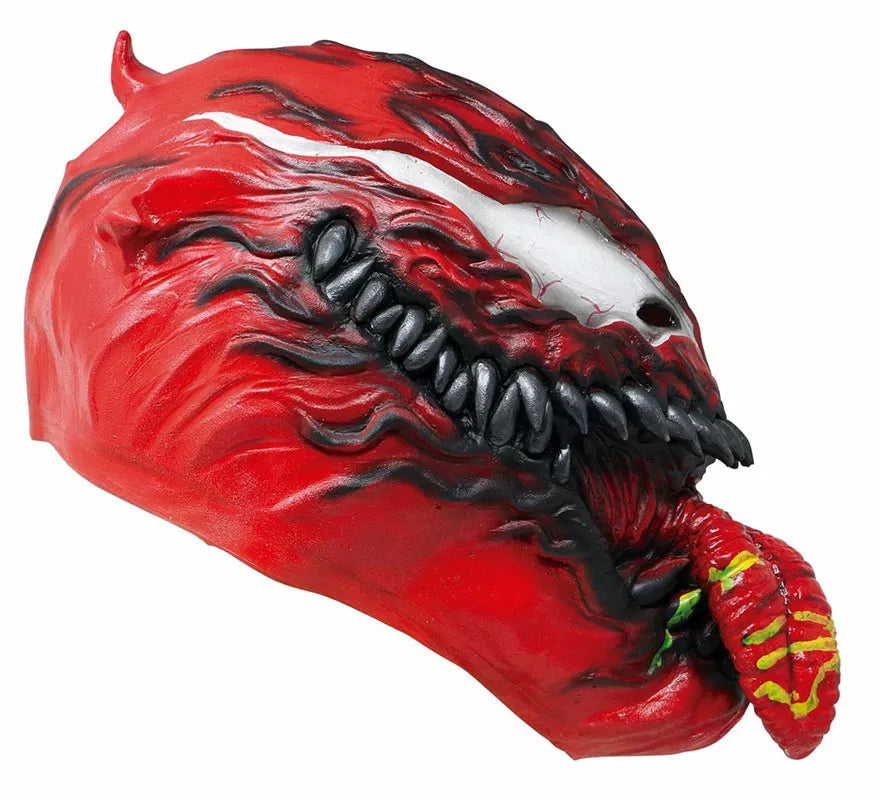 Máscara de Arácnido Rojo Aterrador de Látex
