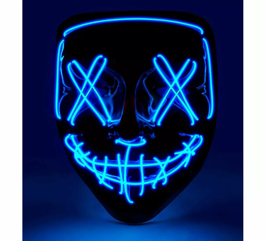 Máscara de Asesino Aterrador con LED azul