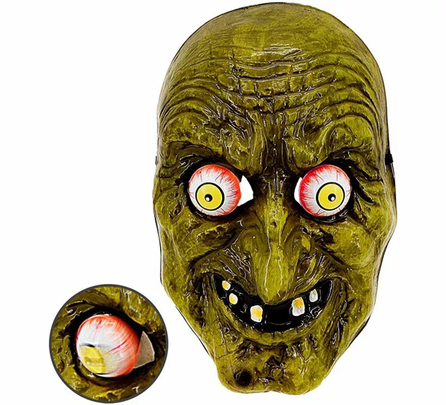 Máscara de Bruja con Ojos Saltones