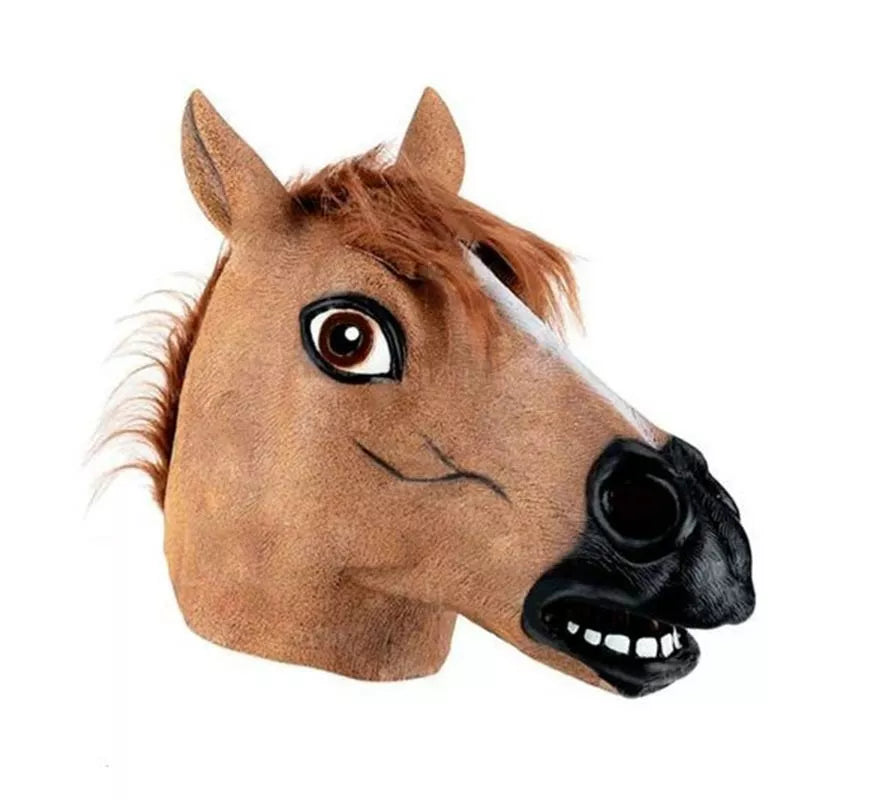 Translation missing: en.Máscara de Caballo marrón látex