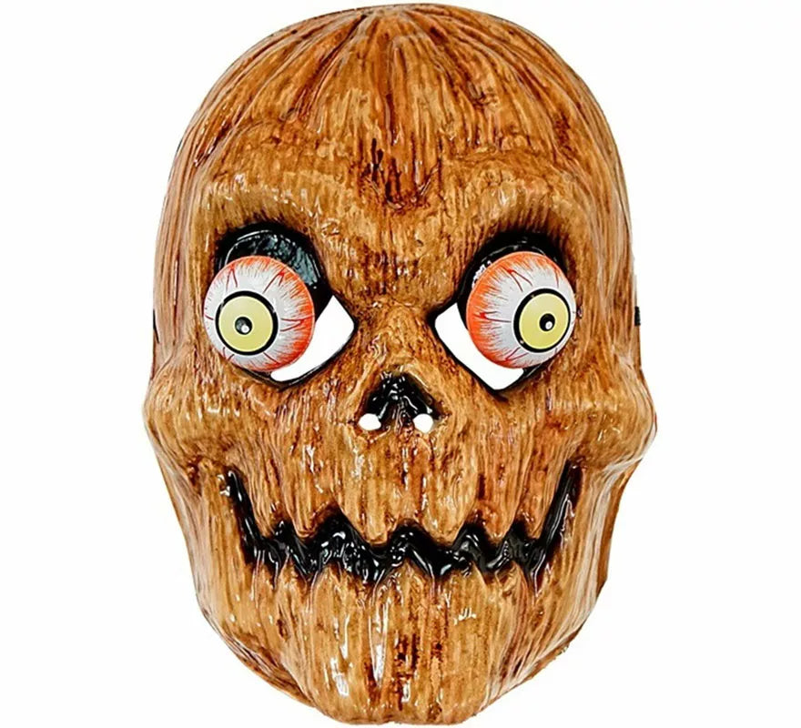 Máscara de Calabaza Terrorífica con Ojos Saltones