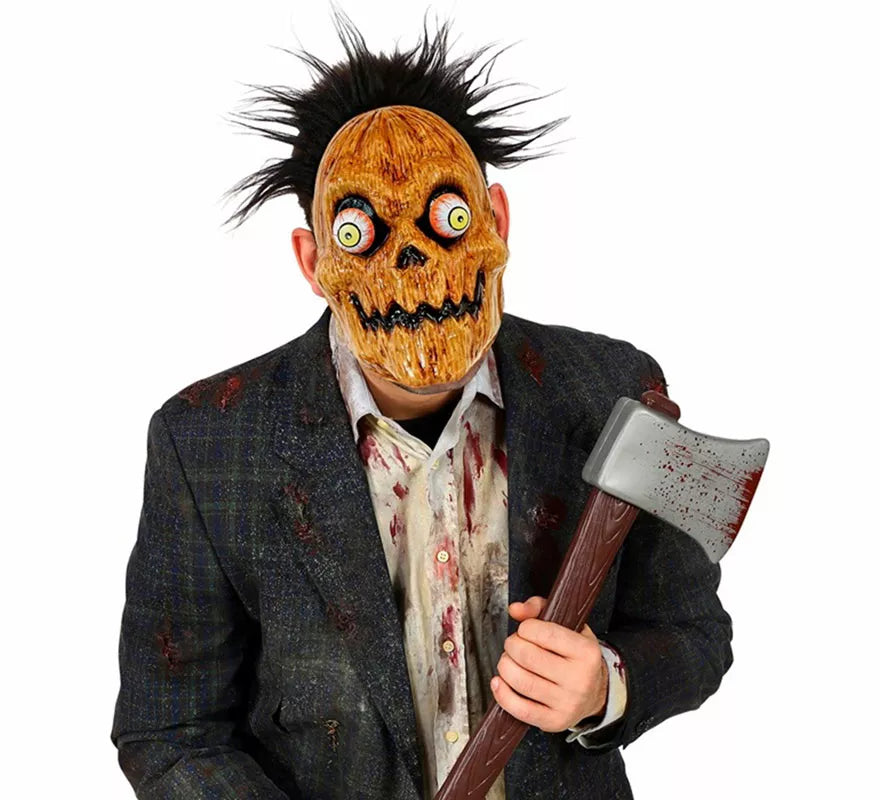 Máscara de Calabaza Terrorífica con Ojos Saltones