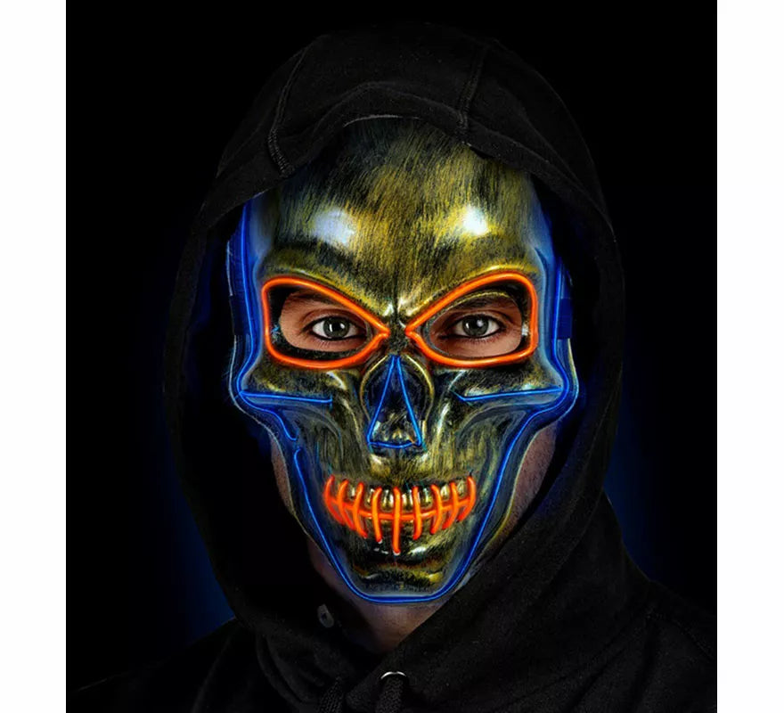 Translation missing: en.Máscara de Calavera dorada LED de Colores