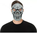 Máscara de Calavera gris de plástico adulto