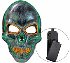 Silver Skull Mask with Colorful LEDs
