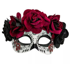 Catrina Mask Day of the Dead with Roses