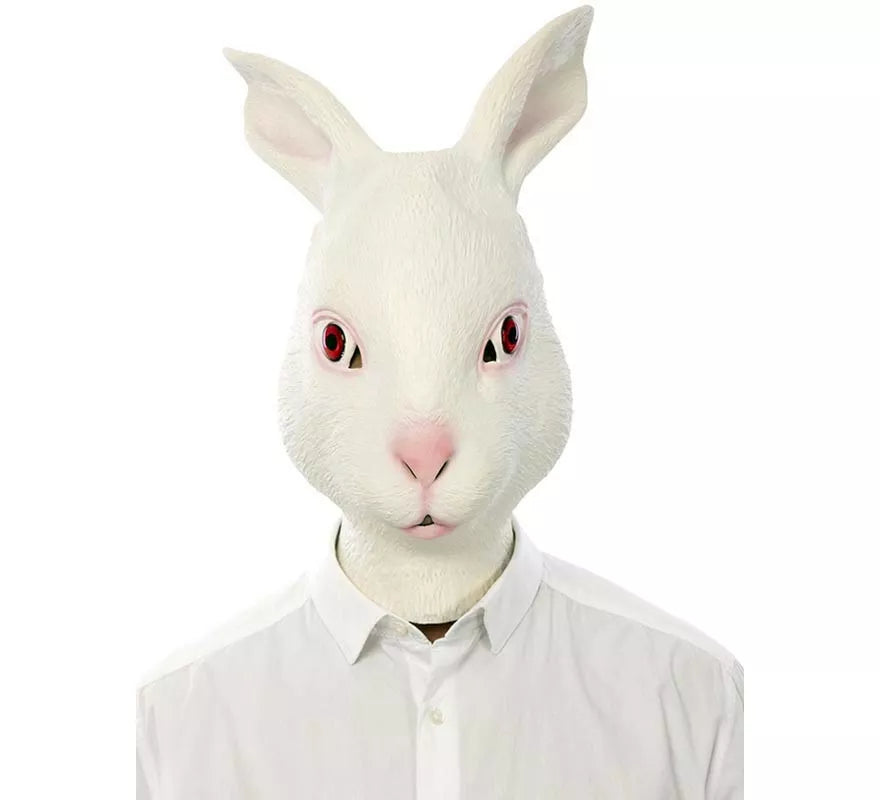 Máscara de Conejo blanco tenebroso adulto