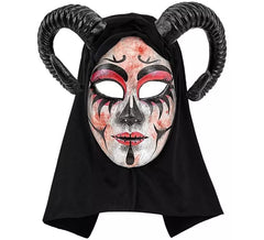 Demon Mask Woman with Hood Commedia dell'Arte