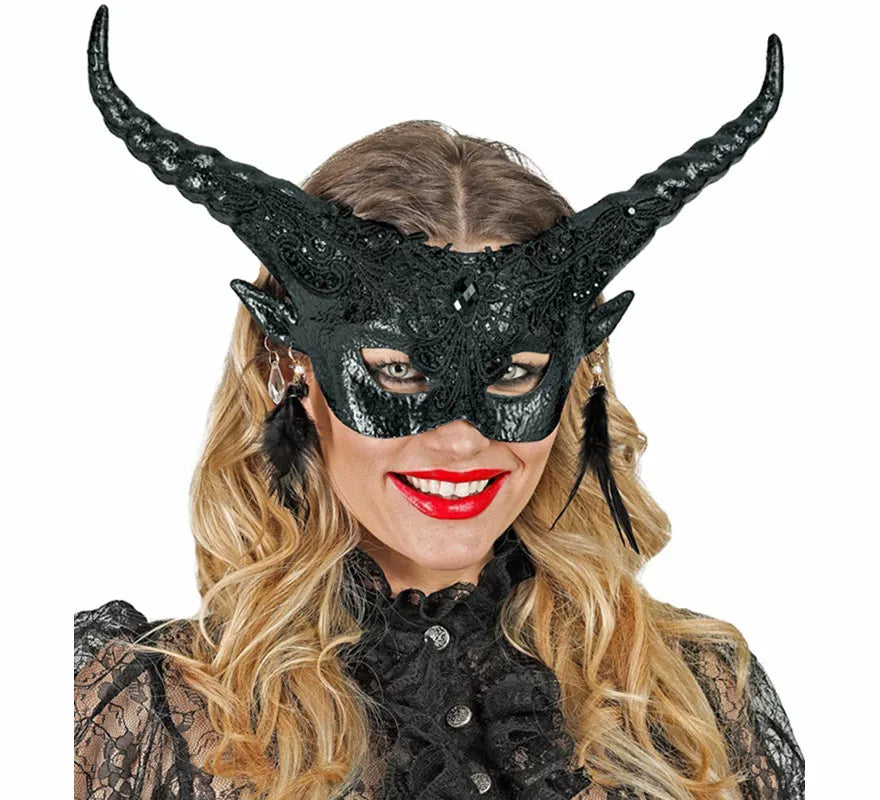 Máscara de Diablo Teatral negra