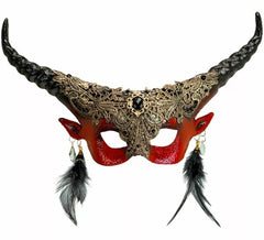 Red Theatrical Devil Mask
