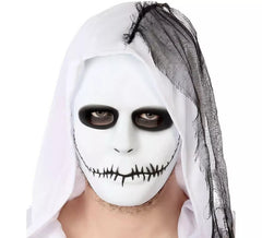 Ghost Mask with Sewn Mouth