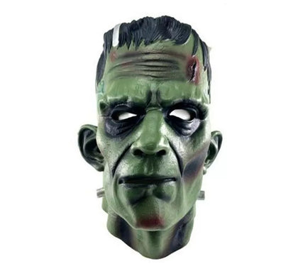 Máscara de Frankenstein verde oscuro látex