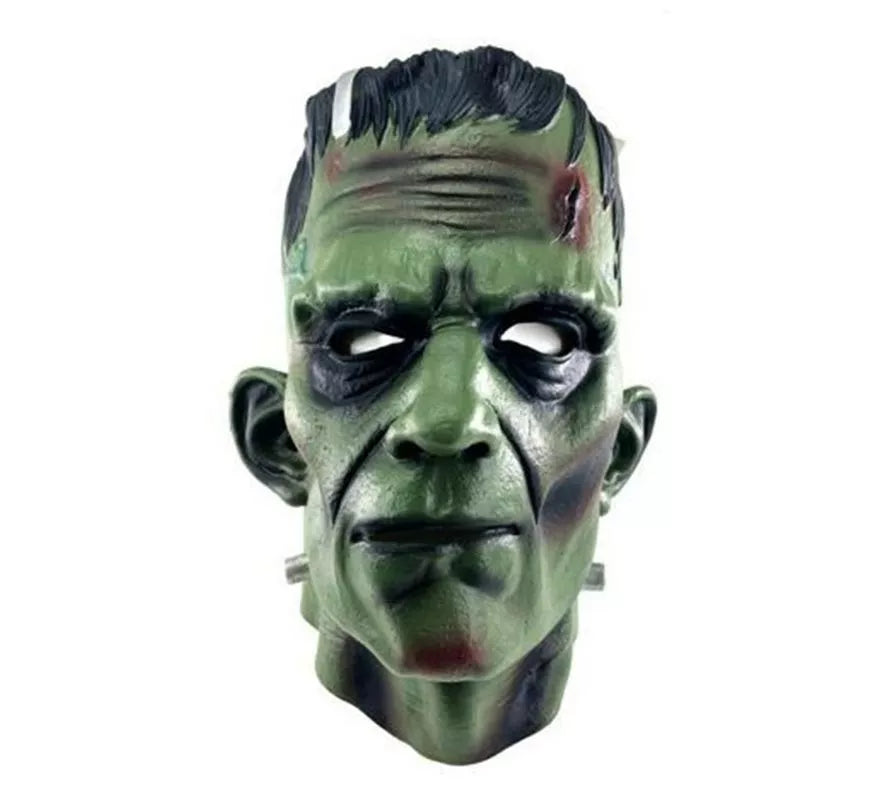 Máscara de Frankenstein verde oscuro látex