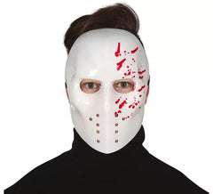 White Hockey Mask with PVC Blood