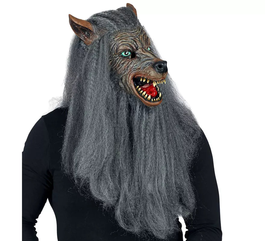Máscara de Hombre Lobo con Pelo