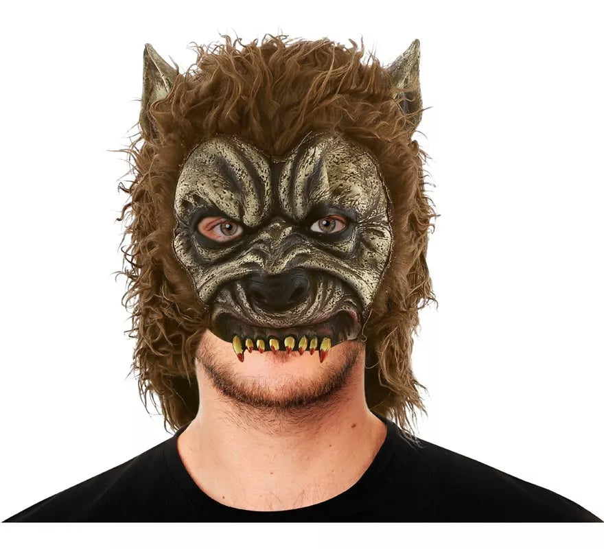 Máscara de Hombre Lobo Media Cara