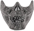 Máscara de Media Cara de Calavera con Strass