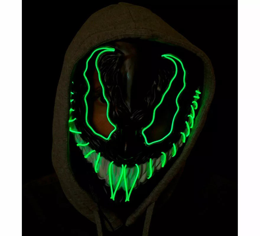 Máscara de Monstruo con LED verde