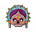 Máscara de Mujer Día de los Muertos Metálica