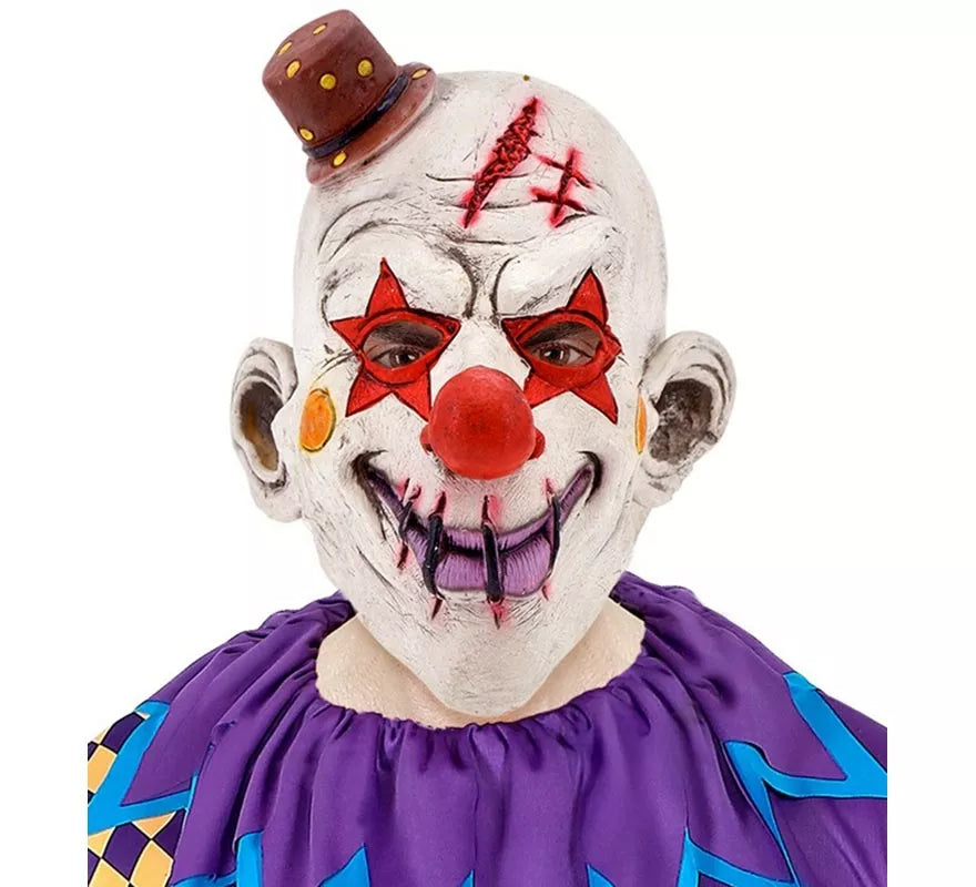 Máscara de Payaso Asesino con Mini Sombrero