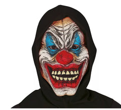 Clown Mask with Black Hood