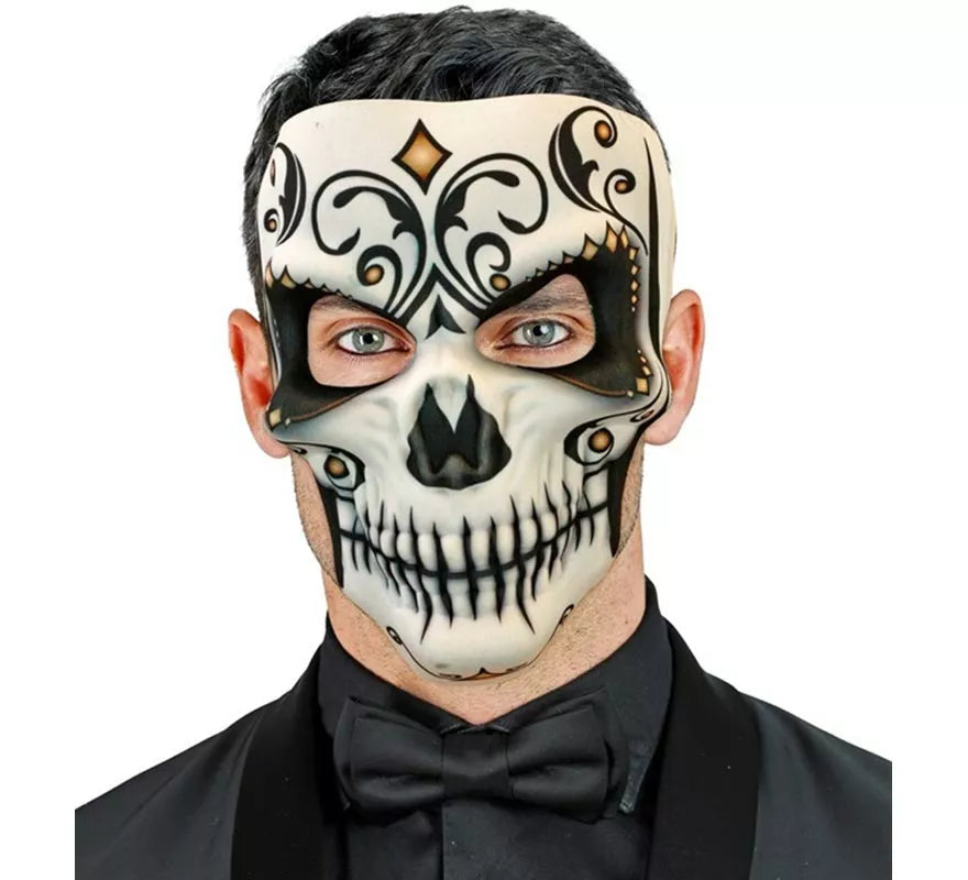 Máscara de Señor Calavera Día de Los Muertos