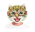 Máscara Gato estampado