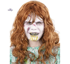 Máscara Látex con pelo de Regan la Niña de El exorcista