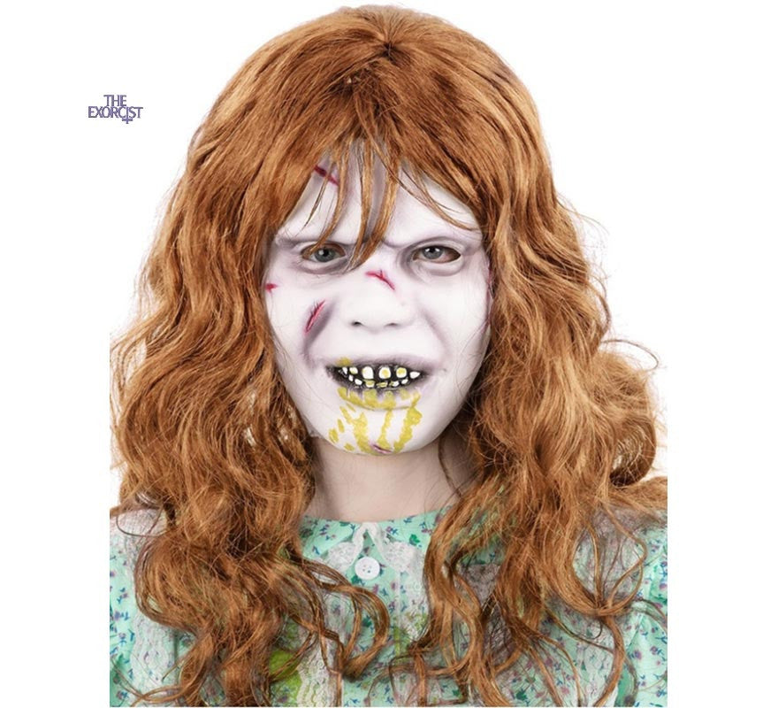 Translation missing: es.Máscara Látex con pelo de Regan la Niña de El exorcista