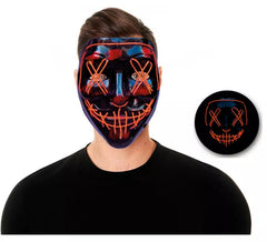 Maschera LED arancione sinistra con luce in plastica
