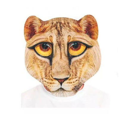Máscara León ojos grandes estampado