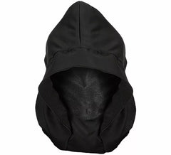 Black Mask with Hood and Luminous Eyes