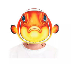 Printed orange fish mask