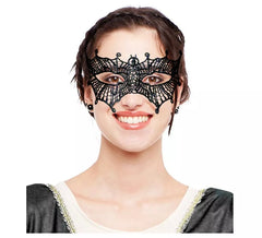 Adult Black Lace Spider Mask