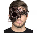 Máscara Steampunk Marrón con Monóculo