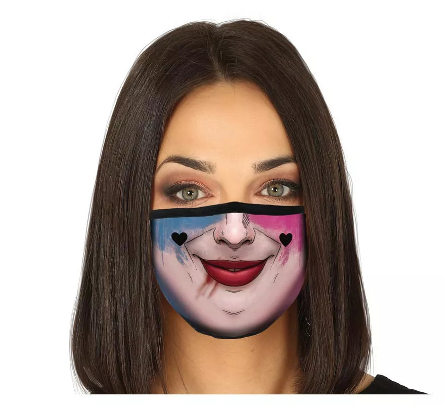 Mascarilla 3 Capas de Tela Payasa Risueña para adultos