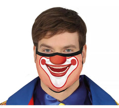Circus Clown 3 Layer Fabric Mask for adults