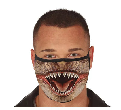 Mascarilla 3 Capas de Tela Tiranosaurio Rex para adultos