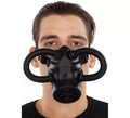 Mascarilla de Gas Steampunk Negra con tubos
